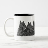 Tasse 2 Couleurs Rassemblement de Terrier Écossais (Gauche)