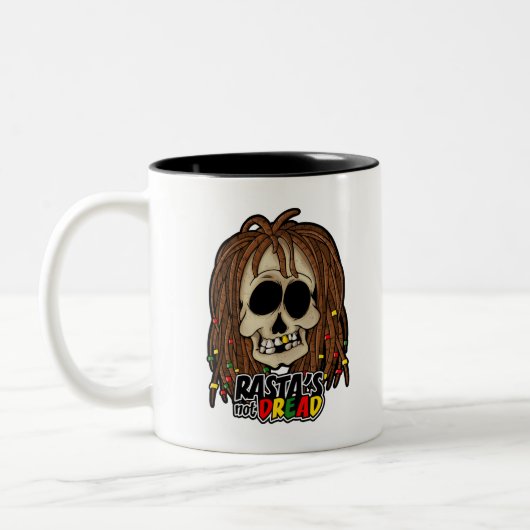 TASSE 2 COULEURS RASTA'S NOT DREAD ! REGGAE (Gauche)