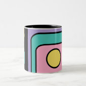 Tasse 2 Couleurs Rationalisation Moderne Style rétro Design géométr (Centre)