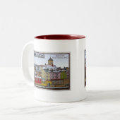 Tasse 2 Couleurs Ratisbonne - hiver le long du Donau (Devant gauche)