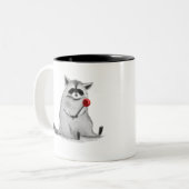 Tasse 2 Couleurs Raton laveur de lucette (Devant gauche)