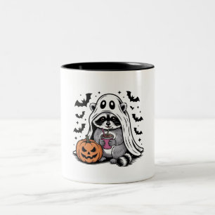 Tasse 2 Couleurs Raton laveur fantôme buvant du café