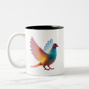 Tasse 2 Couleurs Rayant Rainbow Dove