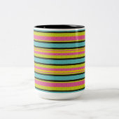 Tasse 2 Couleurs Rayé Décoratif (Centre)