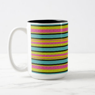 Tasse 2 Couleurs Rayé Décoratif