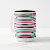 Tasse 2 Couleurs Rayé décoratif (Devant gauche)