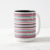 Tasse 2 Couleurs Rayé décoratif (Devant droit)