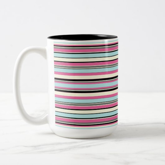 Tasse 2 Couleurs Rayé décoratif (Gauche)