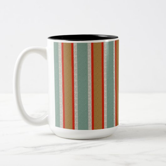 Tasse 2 Couleurs Rayé décoratif (Gauche)