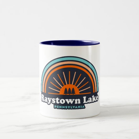 Tasse 2 Couleurs Raystown Lake Pennsylvanie arc-en-ciel (Centre)