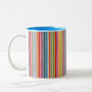 Tasse 2 Couleurs Rayure d'arc-en-ciel