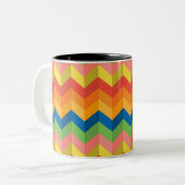Tasse 2 Couleurs rayure en zigzag (Devant gauche)