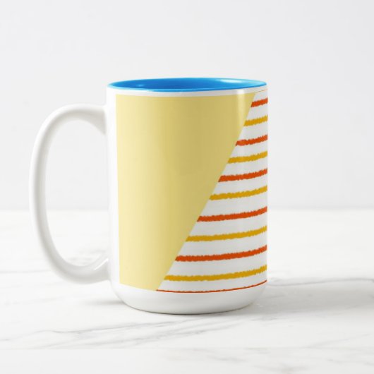 Tasse 2 Couleurs rayures abstraites art moderne (Gauche)