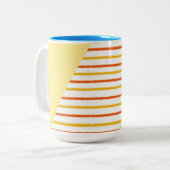 Tasse 2 Couleurs rayures abstraites art moderne (Devant gauche)