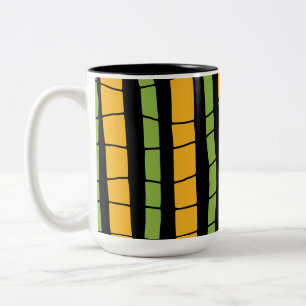 Tasse 2 Couleurs Rayures brisées abstraites