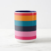Tasse 2 Couleurs Rayures Colorées (Centre)