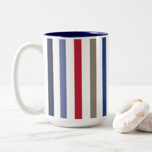Tasse 2 Couleurs Rayures Colorées d'Été