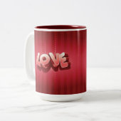 Tasse 2 Couleurs Rayures d'amour (Devant gauche)