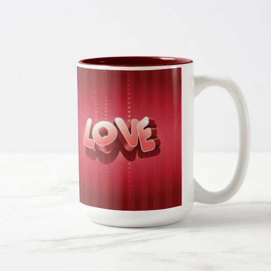 Tasse 2 Couleurs Rayures d'amour (Droit)