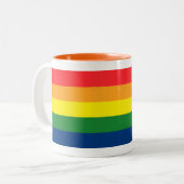 Tasse 2 Couleurs Rayures d'arc-en-ciel (Devant gauche)