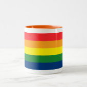 Tasse 2 Couleurs Rayures d'arc-en-ciel (Centre)