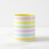 Tasse 2 Couleurs Rayures de couleurs pastel (Centre)