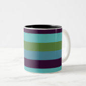 Tasse 2 Couleurs Rayures d'harmonie côtière (Devant droit)