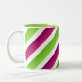 Tasse 2 Couleurs Rayures violettes/blanches et vertes (Gauche)