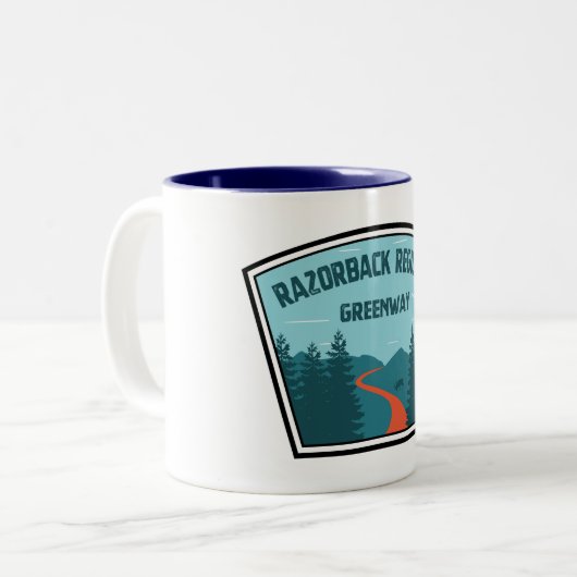 Tasse 2 Couleurs Razorback Regional Greenway (Devant gauche)