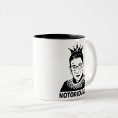 Tasse 2 Couleurs RBG NOIR - Ruth Bader Ginsburg (Devant droit)