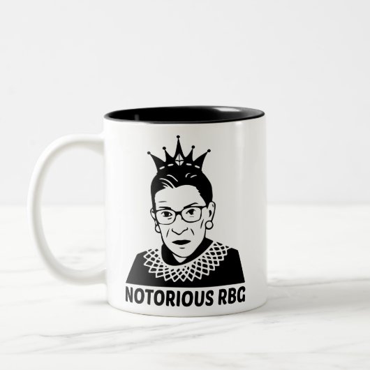 Tasse 2 Couleurs RBG NOIR - Ruth Bader Ginsburg (Gauche)