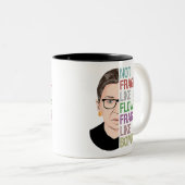 Tasse 2 Couleurs RBG Ruth Bader Ginsburg Fragile (Devant droit)