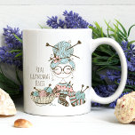 Tasse 2 Couleurs Real Grandmas Knit mignon Whimsal Tricot amusant<br><div class="desc">Ce design moderne présente un design mignon et fantaisiste de chaussettes de tricot grand-mère avec le texte "Real Grandmas Knit" dans un script amusant et modifiable. Personnalisé en éditant le texte dans la zone de texte fournie par #grand-mère #giftsforgrandma #granny #gran #grand-parent #coffee #coffeemugs #cafeelove #coffeelove #cafeelover #cuisine #personalisé #personalizedcadeaux...</div>