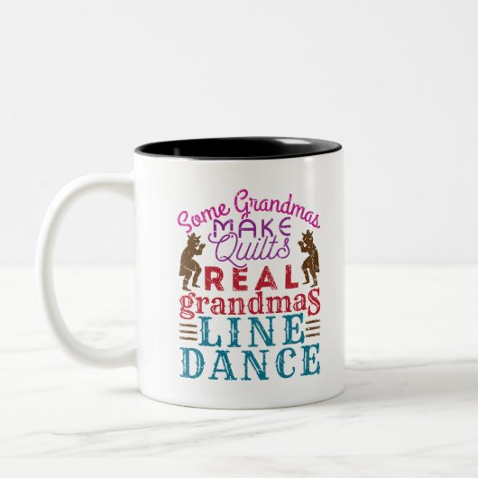 Tasse 2 Couleurs Real Grandmas Line Dance Mignonne Line Danser (Gauche)