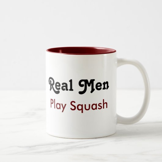 Tasse 2 Couleurs Real Men Play Squash (Droit)