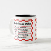 Tasse 2 Couleurs Recette pour un assistant social (Devant gauche)