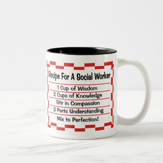 Tasse 2 Couleurs Recette pour un assistant social (Droit)