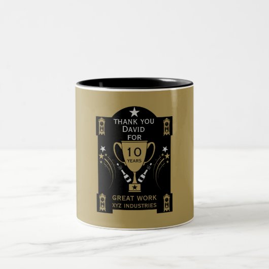 Tasse 2 Couleurs Reconnaissance de longue date pour les services re (Centre)