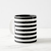 Tasse 2 Couleurs Rectangles à répétition personnalisables (Devant gauche)