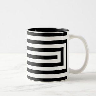 Tasse 2 Couleurs Rectangles à répétition personnalisables