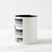Tasse 2 Couleurs Rectangles Abstraites en noir et blanc (Centre)