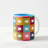 Tasse 2 Couleurs Rectangles atomiques (Devant droit)