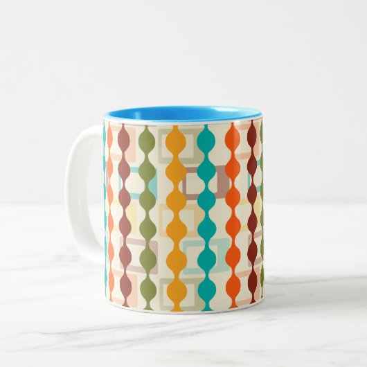 Tasse 2 Couleurs Rectangles et chaînes (Devant gauche)