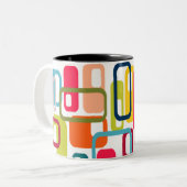 Tasse 2 Couleurs Rectangles modernes du milieu du siècle (Devant gauche)