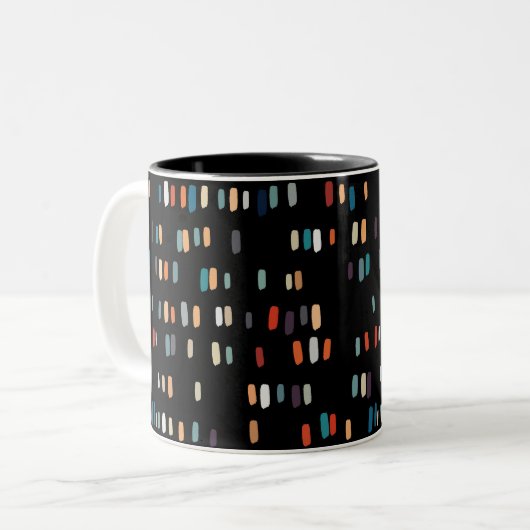 Tasse 2 Couleurs Rectangles multicouleurs irrégulières (Devant gauche)