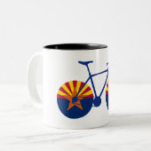 Tasse 2 Couleurs Recyclage de drapeau de l'Arizona (Devant gauche)