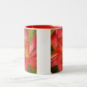 Tasse 2 Couleurs Red Alert Lily aquarelle peinture de fleur (Centre)