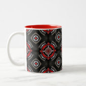 Tasse 2 Couleurs Red and Black Geometric Pattern (Gauche)