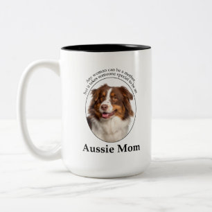 Tasse 2 Couleurs Red Australian Shepherd Mom