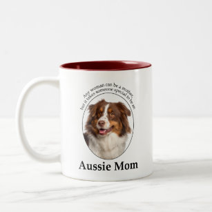 Tasse 2 Couleurs Red Australian Shepherd Mom